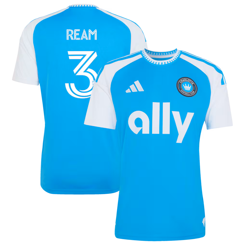 Men's Charlotte FC Tim Ream adidas Blue 2026 Carolina Kit: Crowns Up Replica Jersey