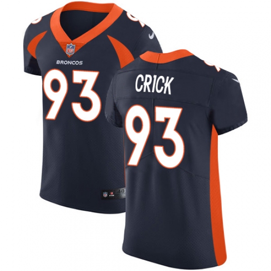 Men's Nike Denver Broncos #93 Jared Crick Navy Blue Alternate Vapor Untouchable Elite Player NFL Jersey - Ujersey