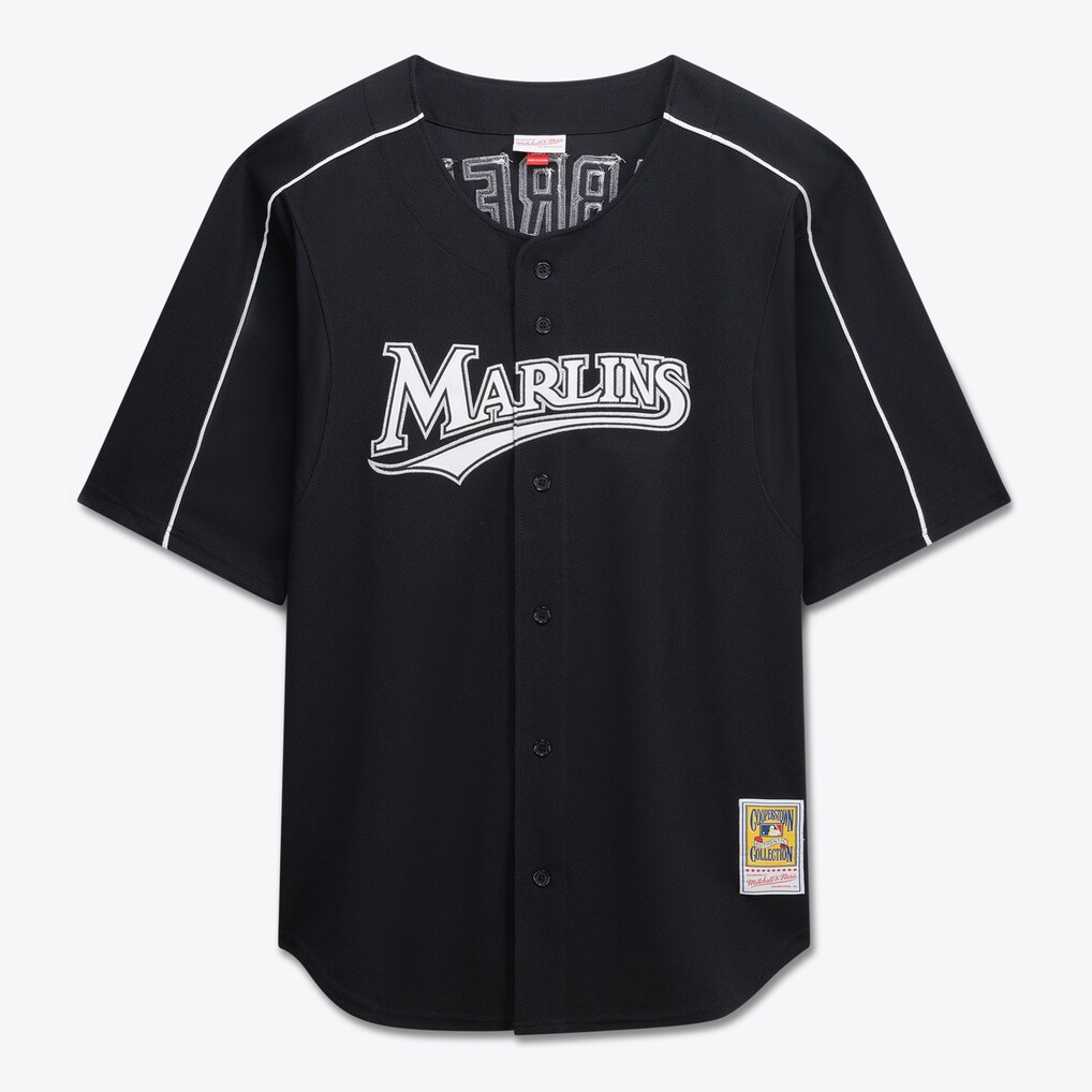 Men's Miami Marlins Miguel Cabrera Mitchell & Ness Black Big & Tall Cooperstown Mesh Batting Practice Jersey - SUjersey01