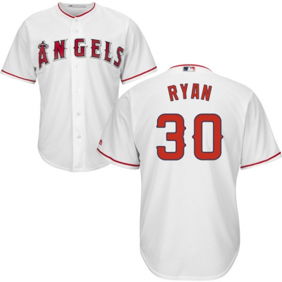 Youth Majestic Los Angeles Angels of Anaheim #30 Nolan Ryan Authentic White Home Cool Base MLB Jersey - Ujersey