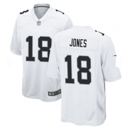 Men's Las Vegas Raiders #18 Jones White 2024 Draft F.U.S.E. Vapor Football Stitched Jersey - Ujersey