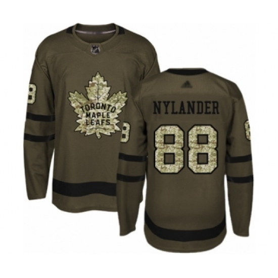 Men's Toronto Maple Leafs #88 William Nylander Authentic Green Salute to Service Hockey Jersey - Ujersey