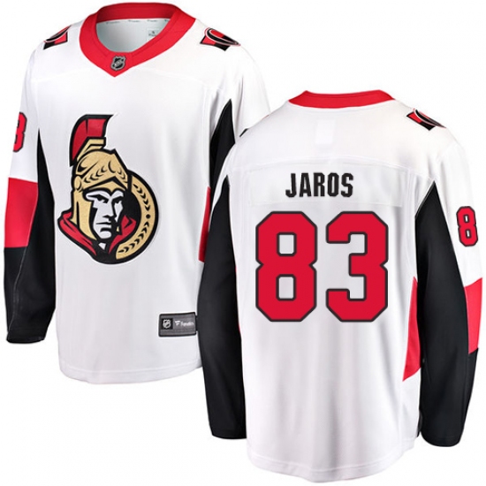 Men's Ottawa Senators #83 Christian Jaros Fanatics Branded White Away Breakaway NHL Jersey - Ujersey