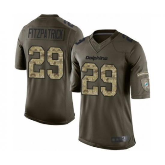 Youth Miami Dolphins #29 Minkah Fitzpatrick Limited Green Salute to Service Football Jersey - Ujersey