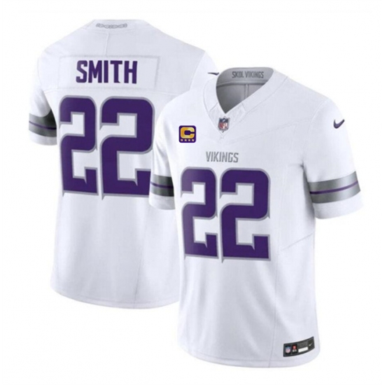 Men's Minnesota Vikings #22 Harrison Smith White 2024 F.U.S.E. With 4-Star C Winter Warrior Limited Stitched Jersey - Ujersey