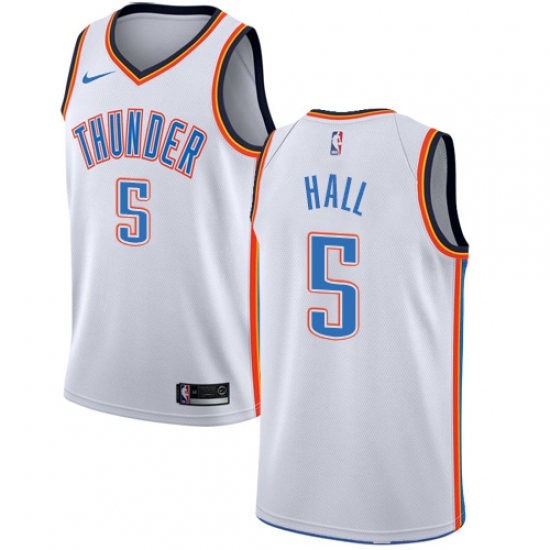 Youth Nike Oklahoma City Thunder #5 Devon Hall Swingman White NBA Jersey - Association Edition - Ujersey