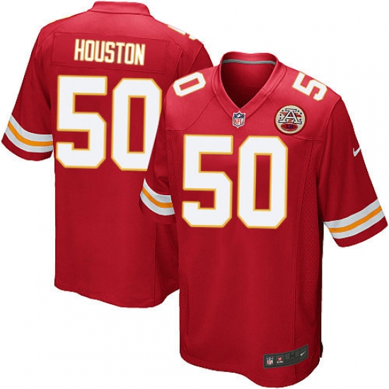 Men's Nike Kansas City Chiefs #50 Justin Houston Game Red Team Color NFL Jersey - Ujersey