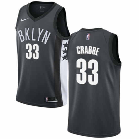 Women's Nike Brooklyn Nets #33 Allen Crabbe Swingman Gray NBA Jersey Statement Edition - Ujersey