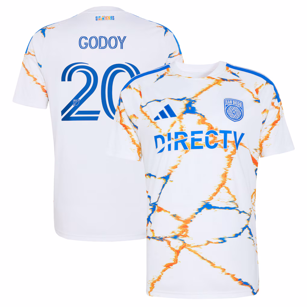 Men's San Diego FC Anibal Godoy adidas White 2026 Unprecedented Unity Kit Replica Jersey - ujerseystore