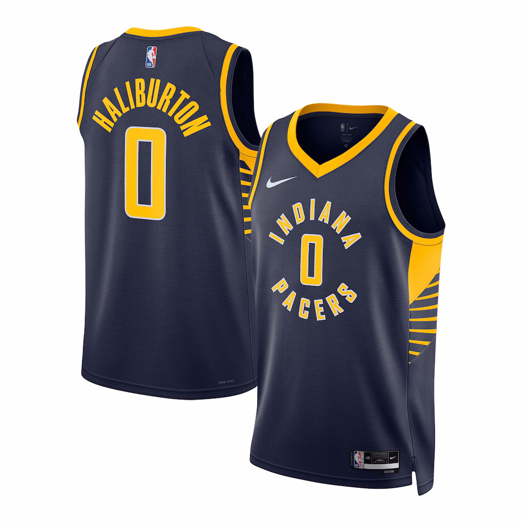 Unisex Indiana Pacers Tyrese Haliburton Nike Navy Swingman Jersey - Icon Edition - SUjersey01