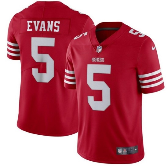 Men's San Francisco 49ers #5 Mike Evans Red 2026 Vapor Untouchable Limited Football Stitched Jersey - Ujersey