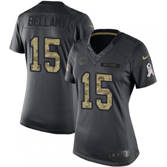 Women's Nike Chicago Bears #15 Josh Bellamy Limited Black 2016 Salute to Service NFL Jersey - Ujersey