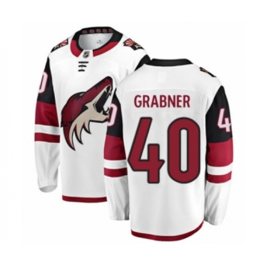 Men's Arizona Coyotes #40 Michael Grabner Authentic White Away Fanatics Branded Breakaway NHL Jersey - Ujersey