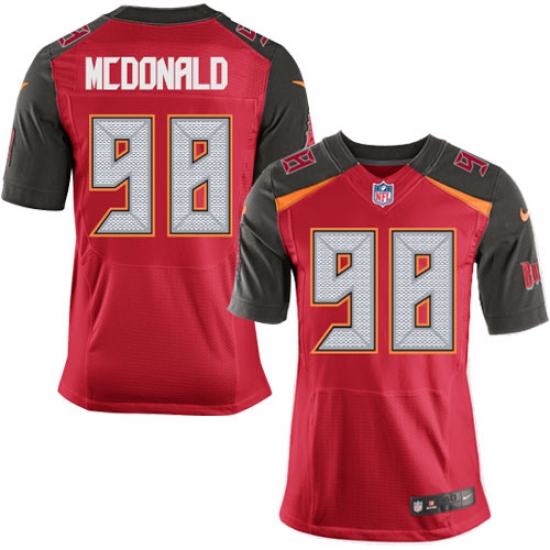 Men's Nike Tampa Bay Buccaneers #98 Clinton McDonald Elite Red Team Color NFL Jersey