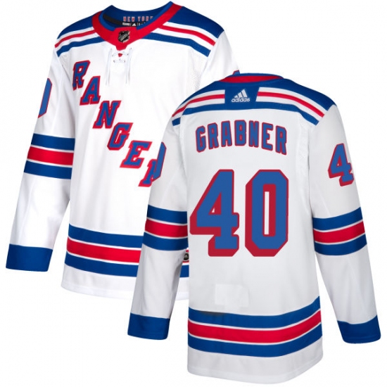 Youth Reebok New York Rangers #40 Michael Grabner Authentic White Away NHL Jersey - Ujersey