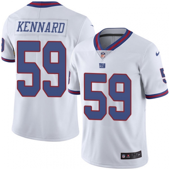 Men's Nike New York Giants #59 Devon Kennard Limited White Rush Vapor Untouchable NFL Jersey - Ujersey