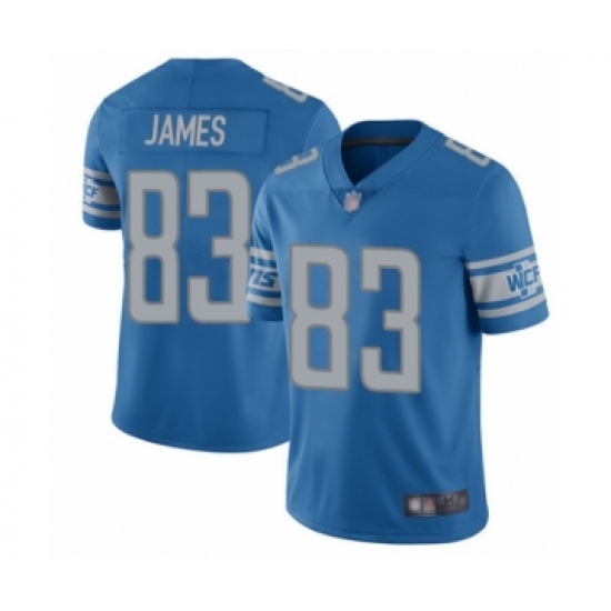 Men's Detroit Lions #83 Jesse James Blue Team Color Vapor Untouchable Limited Player Football Jersey - Ujersey