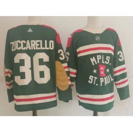 Men Minnesota Wild 36 Zuccarello Green Classic Edition 2022 Adidas NHL Jersey - Ujersey