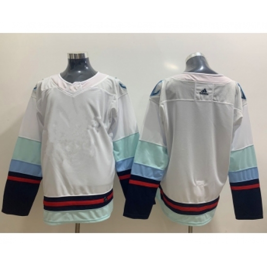 Youth Seattle Kraken Blank Navy White Stitched Adidas NHL Jersey - Ujersey