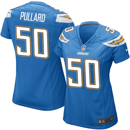 Women's Nike Los Angeles Chargers #50 Hayes Pullard Game Electric Blue Alternate NFL Jersey - Ujersey