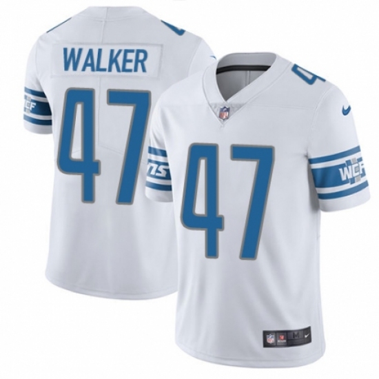 Men's Nike Detroit Lions #47 Tracy Walker White Vapor Untouchable Limited Player NFL Jersey - Ujersey