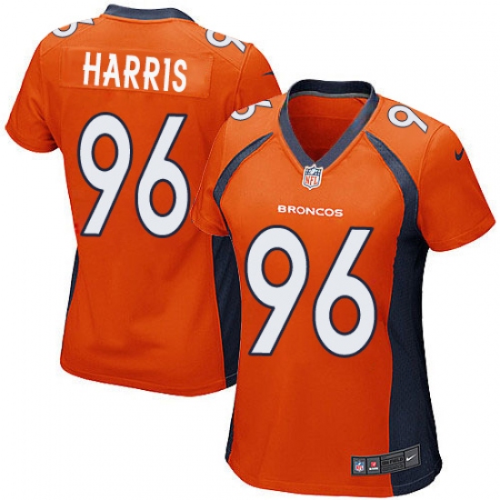 Women's Nike Denver Broncos #96 Shelby Harris Game Orange Team Color NFL Jersey - Ujersey