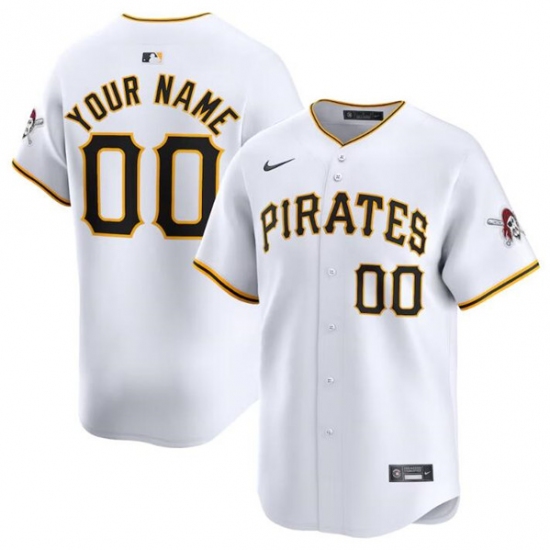 Men's Pittsburgh Pirates Active Player Custom White Home Limited Baseball Stitched Jersey - Ujersey