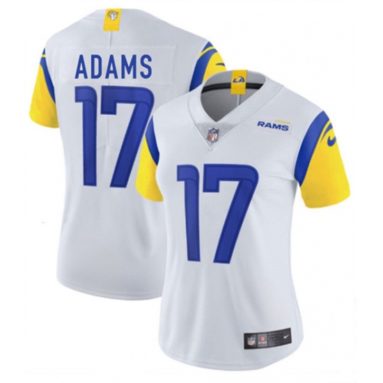 Women's Los Angeles Rams #17 Davante Adams White 2025 Vapor Untouchable Limited Stitched Jersey(Run Small) - Ujersey