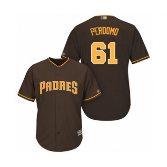 Youth San Diego Padres #61 Luis Perdomo Authentic Brown Alternate Cool Base Baseball Player Jersey - Ujersey