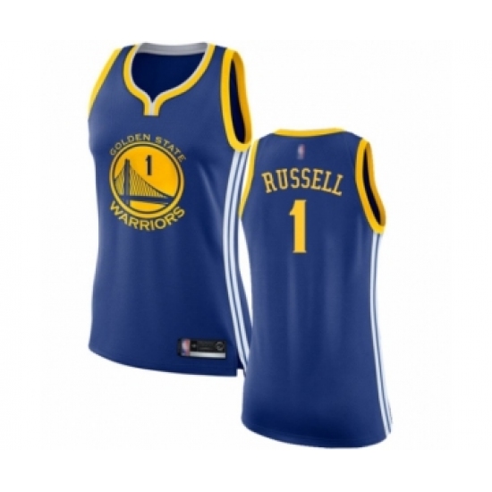 Women's Golden State Warriors #1 D'Angelo Russell Swingman Royal Blue Basketball Jersey - Icon Edition - Ujersey