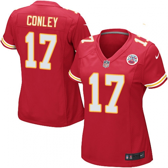 Women's Nike Kansas City Chiefs #17 Chris Conley Game Red Team Color NFL Jersey - Ujersey