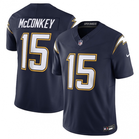 Men's Los Angeles Chargers #15 Ladd McConkey Navy 2025 F.U.S.E. Alternate Vapor Limited Football Stitched Jersey - Ujersey