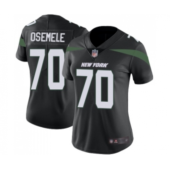Women's New York Jets #70 Kelechi Osemele Black Alternate Vapor Untouchable Limited Player Football Jersey - Ujersey