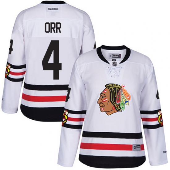 Women's Reebok Chicago Blackhawks #4 Bobby Orr Authentic White 2017 Winter Classic NHL Jersey - Ujersey