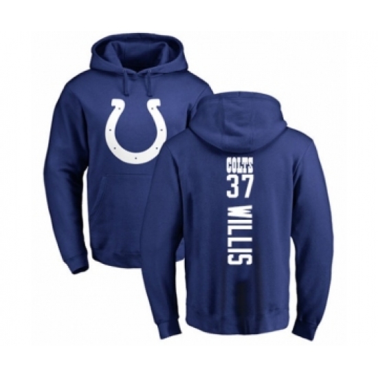 Football Indianapolis Colts #37 Khari Willis Royal Blue Backer Pullover Hoodie - Ujersey