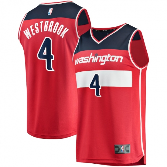 Men's Washington Wizards #4 Russell Westbrook Fanatics Branded Red 2020-21 Fastbreak Replica Jersey - Ujersey