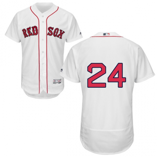 Men's Majestic Boston Red Sox #24 David Price White Home Flex Base Authentic Collection MLB Jersey - Ujersey