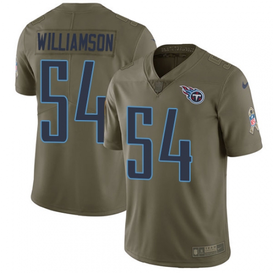 Men's Nike Tennessee Titans #54 Avery Williamson Limited Olive 2017 Salute to Service NFL Jersey - Ujersey