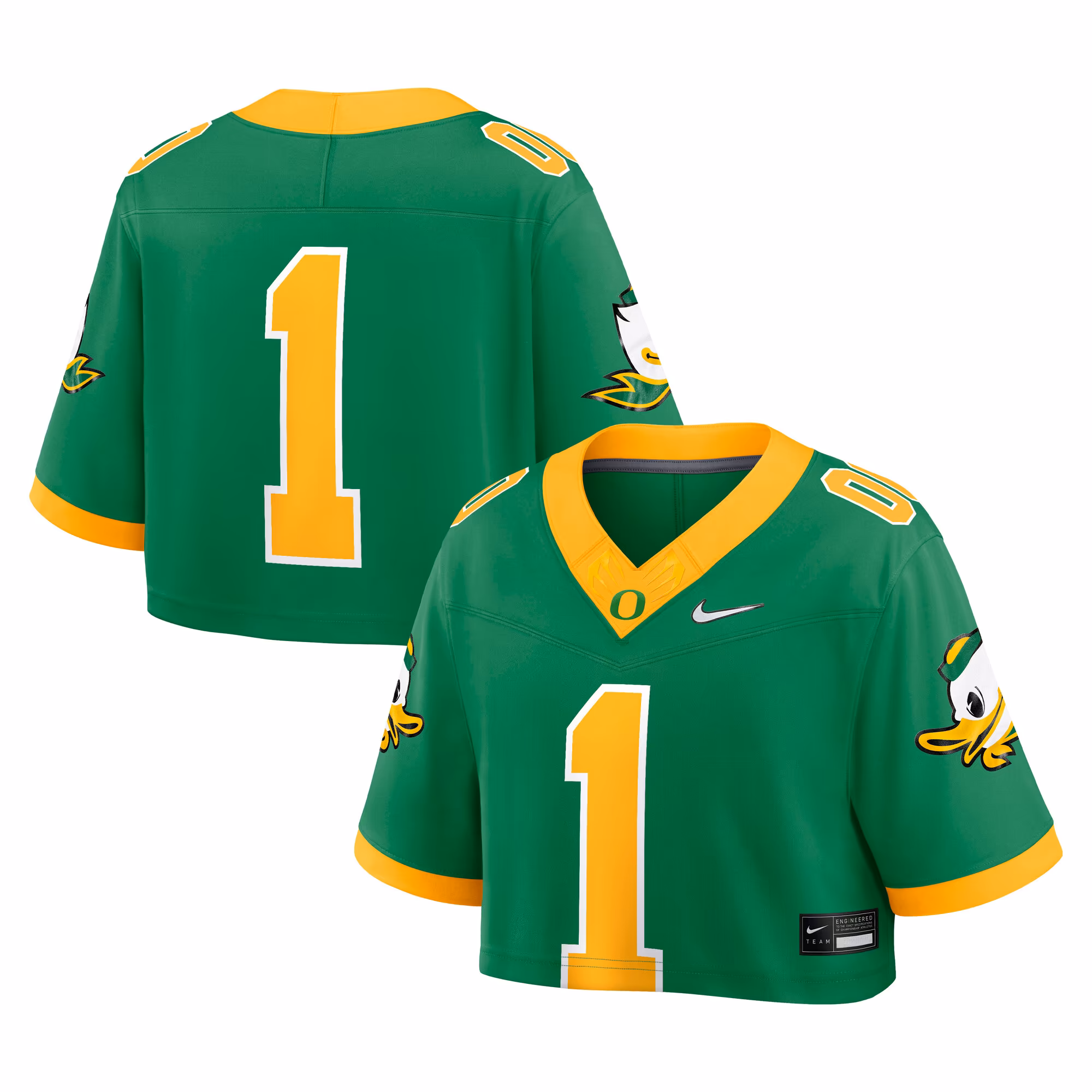 Women's Nike Green Oregon Ducks Game Crop Top Jersey - U-jersey