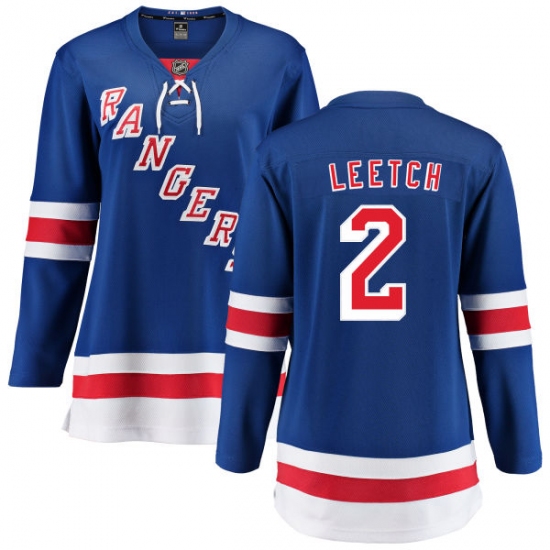 Women's New York Rangers #2 Brian Leetch Fanatics Branded Royal Blue Home Breakaway NHL Jersey