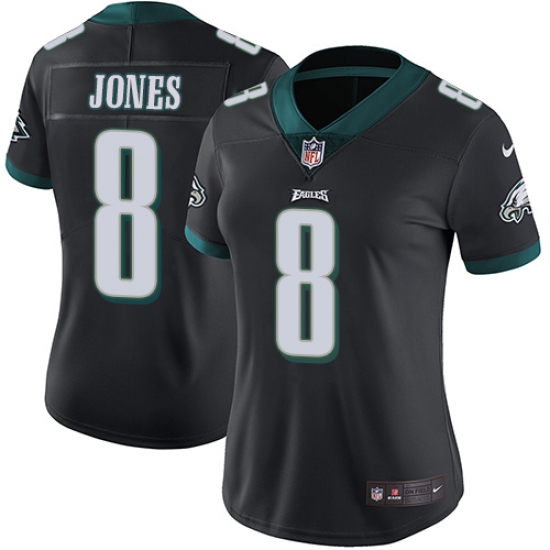 Women's Nike Philadelphia Eagles #8 Donnie Jones Black Alternate Vapor Untouchable Limited Player NFL Jersey - Ujersey