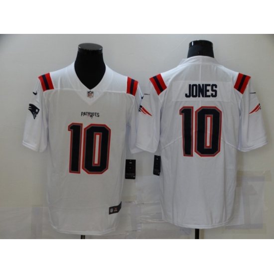 Men's New England Patriots #10 Mac Jones White 2021 NFL Draft First Round Pick Leopard Jersey - Ujersey