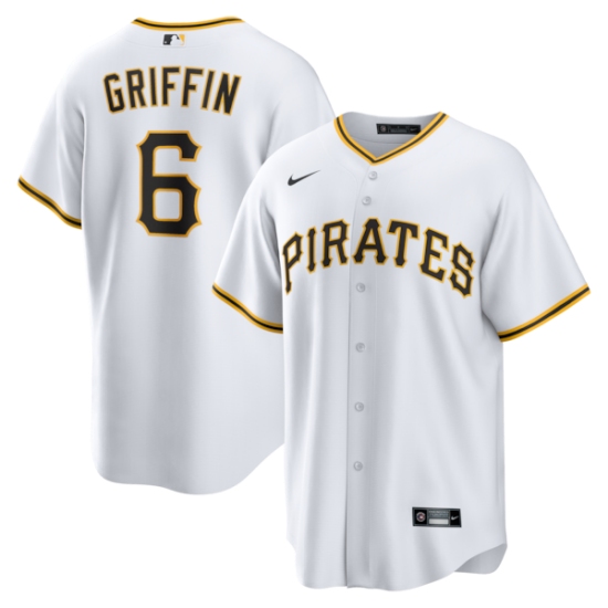 Men's Pittsburgh Pirates #6 Konnor Griffin Nike White Home Replica Jersey - Ujersey
