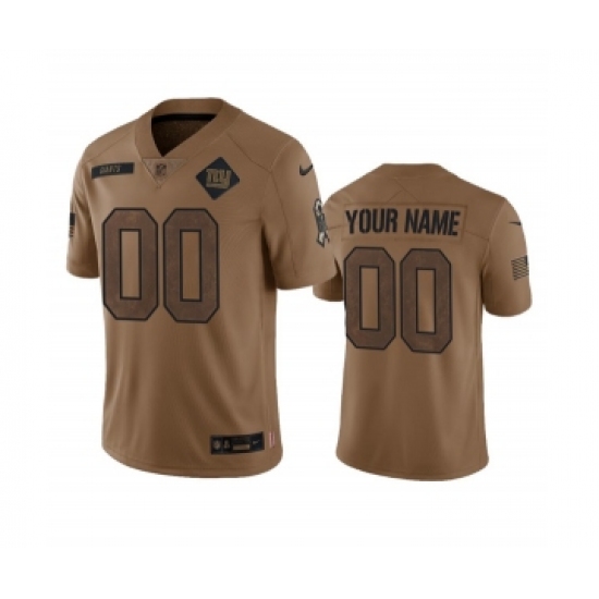 Men's Nike New York Giants Active Player Custom 2023 Brown Salute To Setvice Limited Football Stitched Jersey - Ujersey