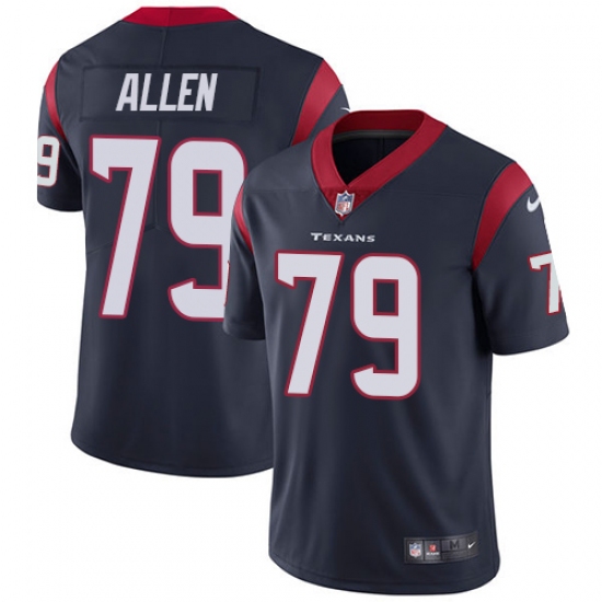 Youth Nike Houston Texans #79 Jeff Allen Limited Navy Blue Team Color Vapor Untouchable NFL Jersey - Ujersey