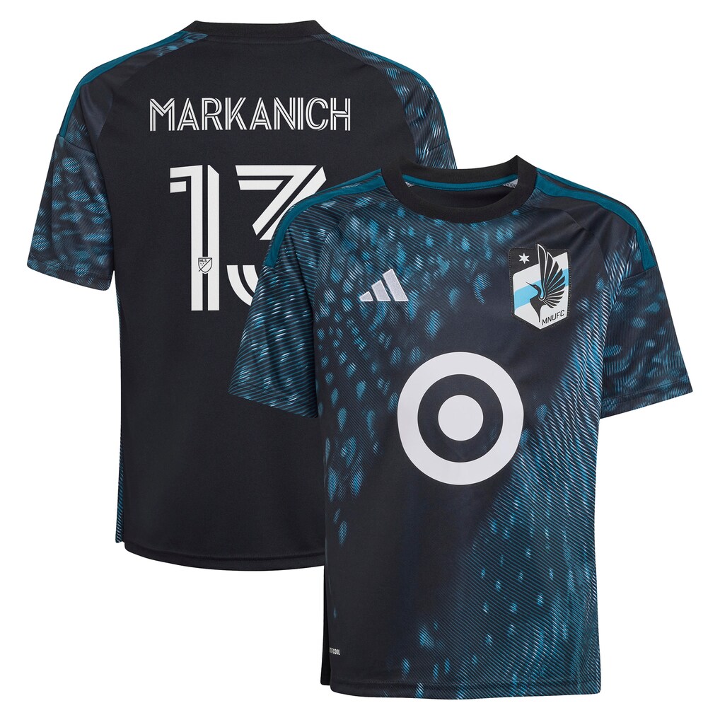 Youth Minnesota United FC Anthony Markanich adidas Black 2026 The Decade Kit Replica Jersey - Ujersey