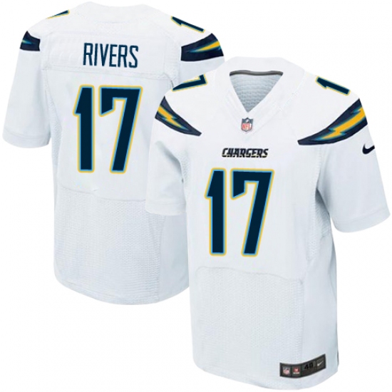 Men's Nike Los Angeles Chargers #17 Philip Rivers Elite White NFL Jersey - Ujersey