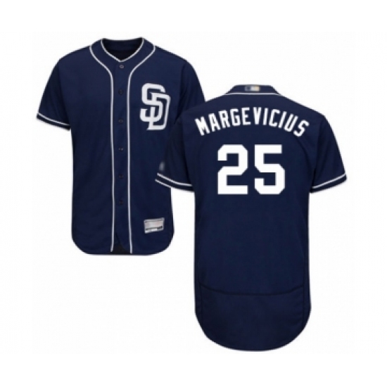 Men's San Diego Padres #25 Nick Margevicius Navy Blue Alternate Flex Base Authentic Collection Baseball Player Jersey - Ujersey