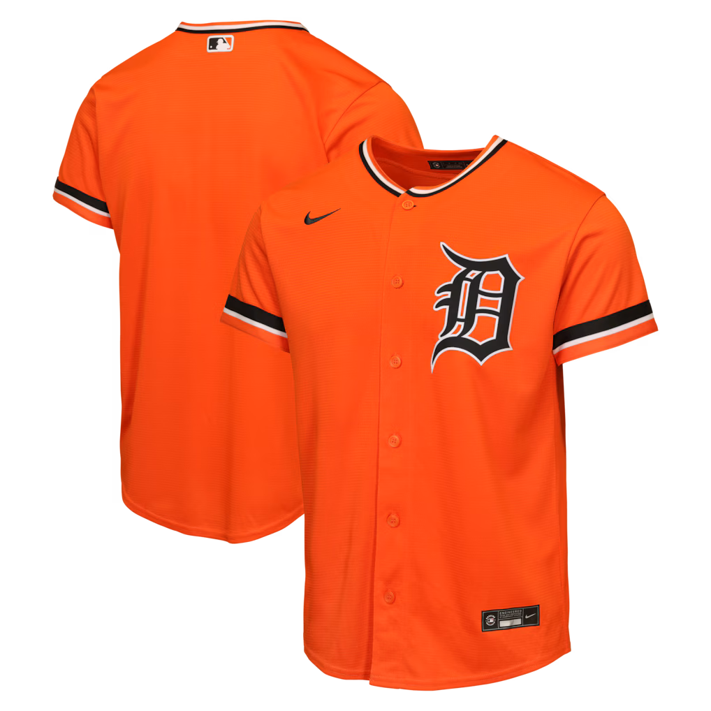 Youth Detroit Tigers Nike Orange Alternate Replica Jersey - U-jersey