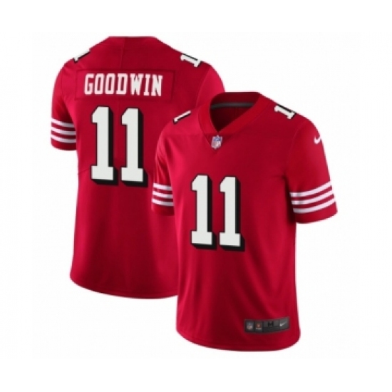 Men's San Francisco 49ers #11 Marquise Goodwin Limited Red Rush Vapor Untouchable Football Jerseys - Ujersey